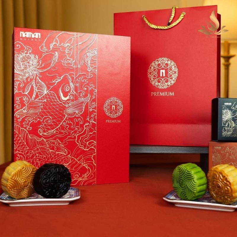 set bánh trung thu kim ngư du nguyệt